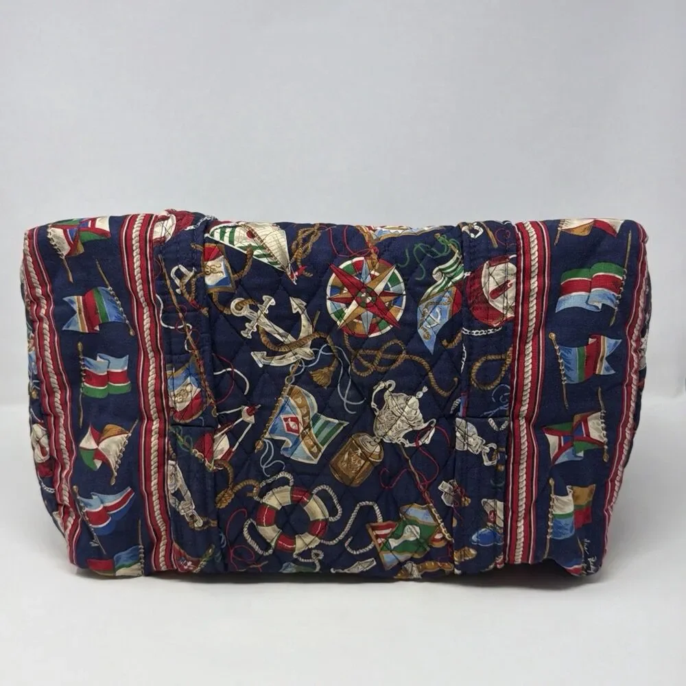 Vera Bradley Regatta 1994 Vintage Navy Duffel Travel Bag Retired - Picture 4 of 16